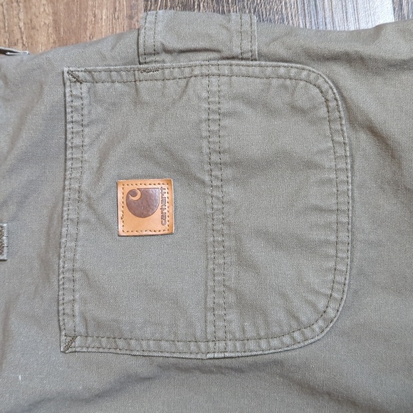 Carhartt Canvas Carpenter Loose Fit Pant 42X34 B159 Dark Tan/Brown - Picture 4 of 7